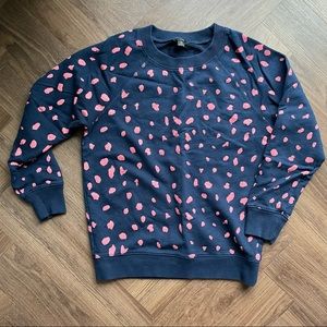 J.Crew Cotton Terry Sweatshirt in Painter’s Leopard Print
